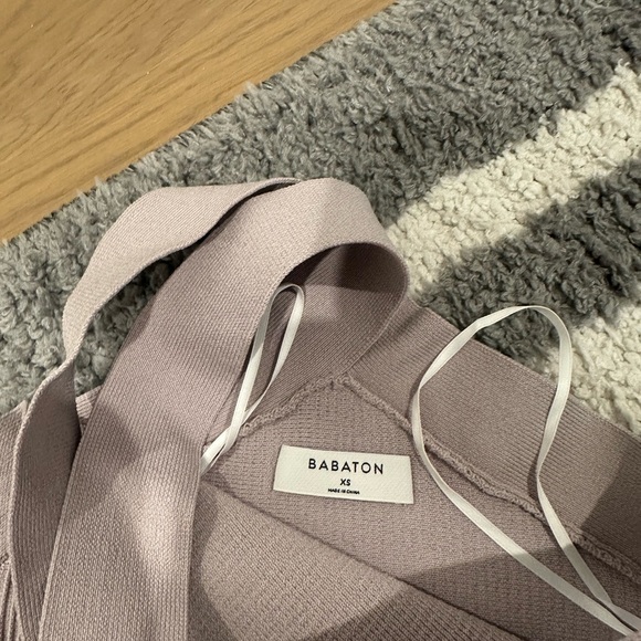 Women's Ribbed Cross-Strap Top - Gray - Picture 2 of 2